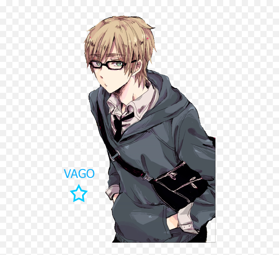 Download Anime Male Glasses - Anime Guy With Glasses Emoji,Anime Glasses Png
