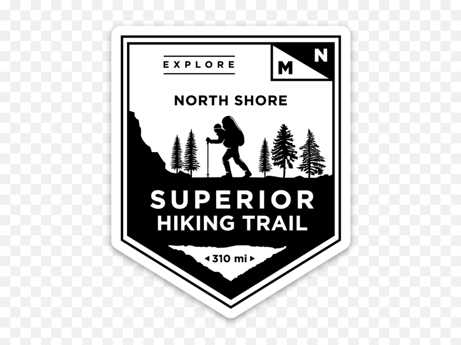 Superior Hiking Trail Pint Glass - Trail Hiking Logo Emoji,Hiking Logo