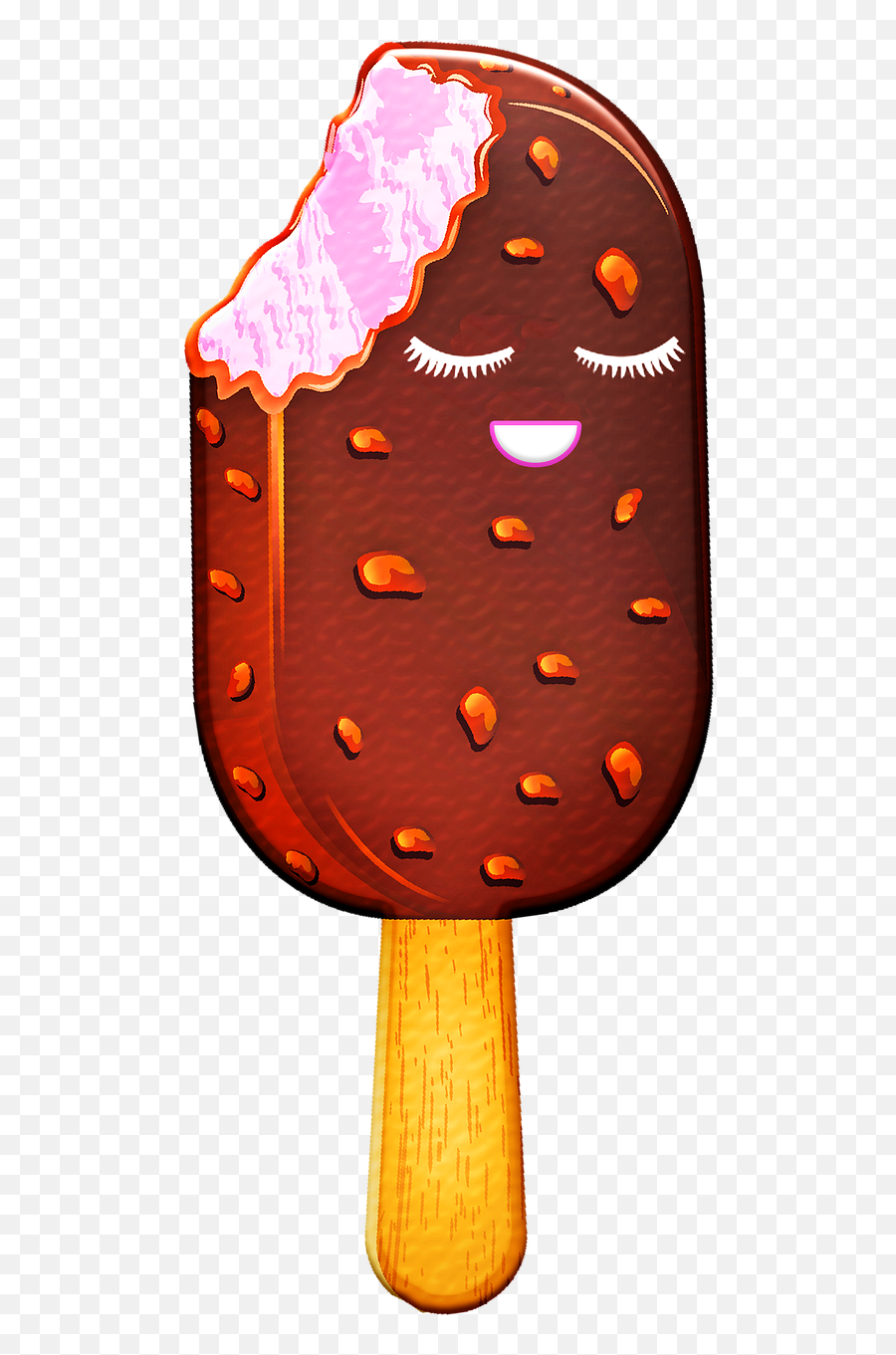 Kawaii Food Face - Ice Cream Bar Emoji,Kawaii Face Png