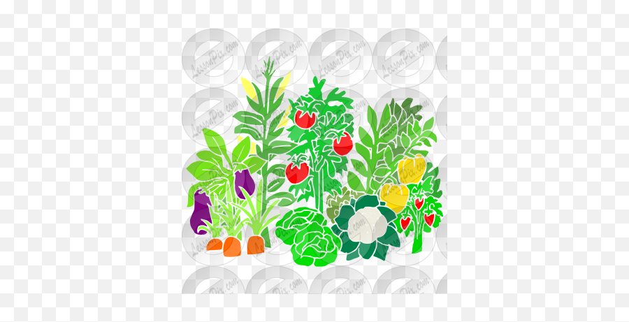 Vegetable Garden Stencil For Classroom - Fresh Emoji,Garden Clipart