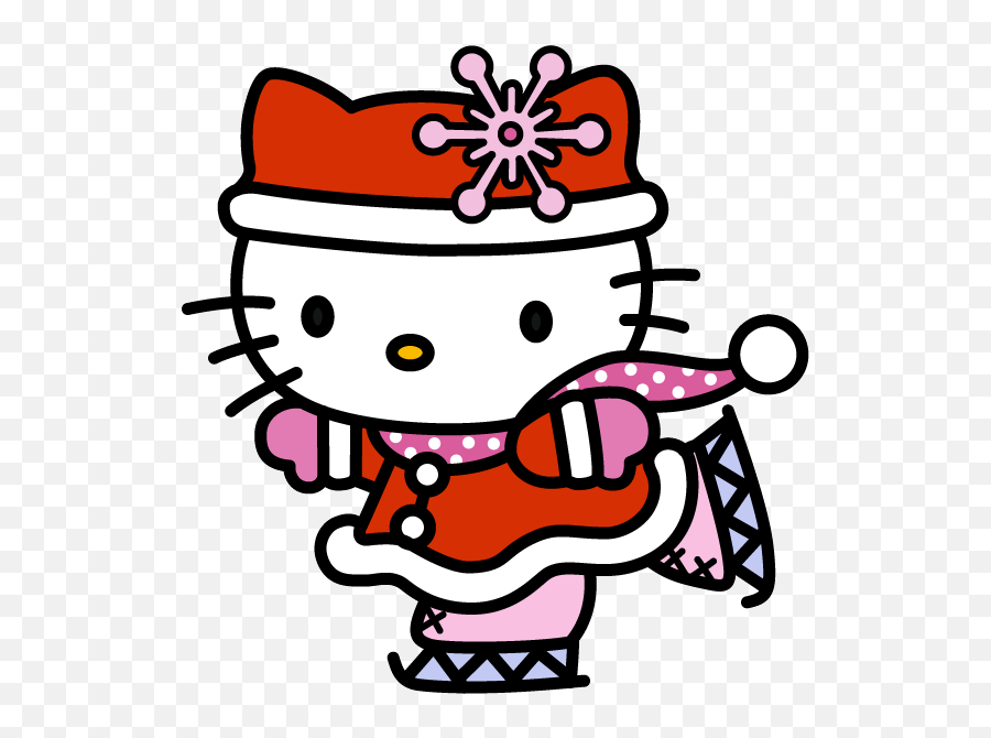 Hello Kitty Cartoon Christmas - Christmas Hello Kitty Emoji,Hello Kitty Png
