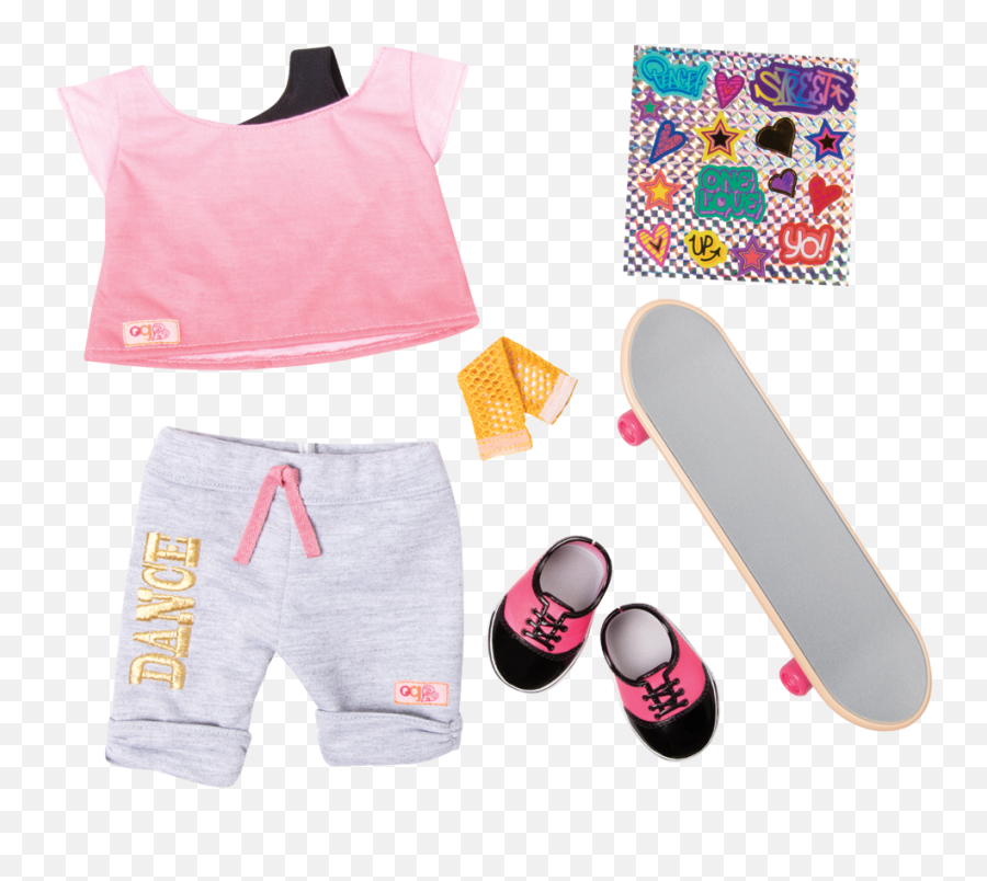 Og Fly Hip Hop Skateboard Outfit For Dolls Our Generation - Our Generation Dolls Clothes Emoji,Skateboarding Logo Wallpapers