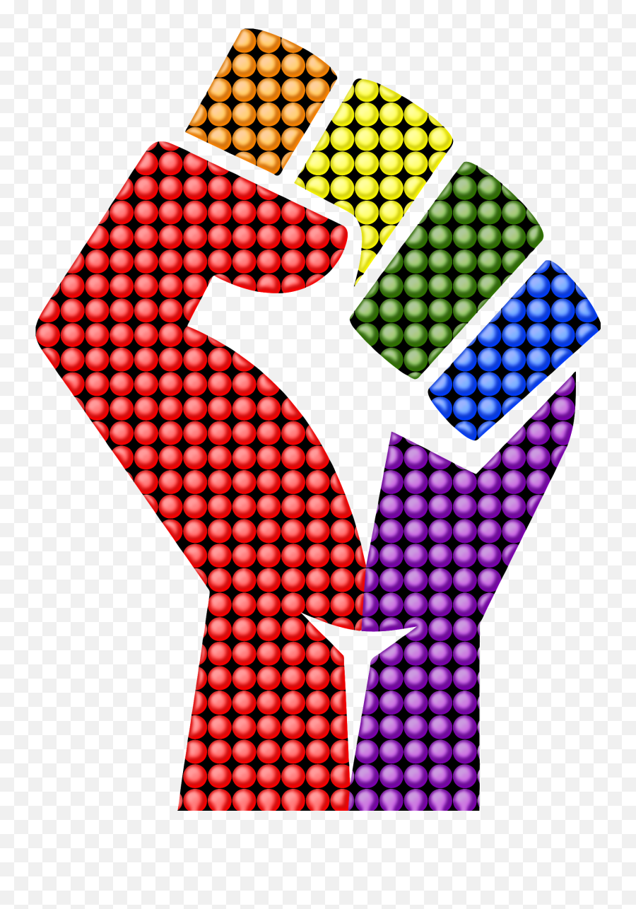 Raised Fist - Rainbow Fist Bump Emoji,Fist Clipart