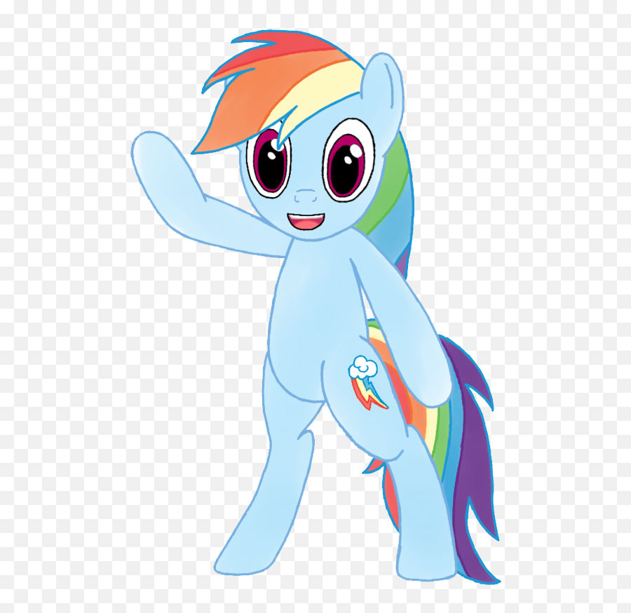 Rainbow Dash Vector Standing - Fictional Character Emoji,Rainbow Dash Transparent