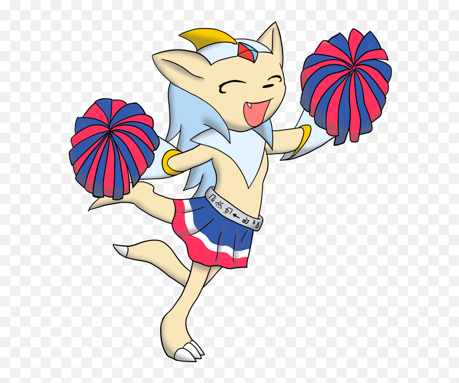 Download Cheerleader Cleomon By Caluriri On Clipart Library - Playing Sports Emoji,Cheeleading Clipart