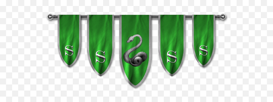 Slytherin House - Slytherin Banderines Emoji,Slytherin Logo