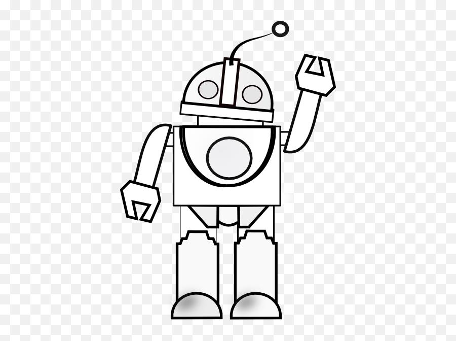 Robot Outline Clip Art Vector Clip Art Online Royalty Free Emoji,Cyborg Clipart
