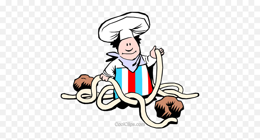Cartoon Pasta Chef Royalty Free Vector Clip Art Illustration Emoji,Pastas Clipart
