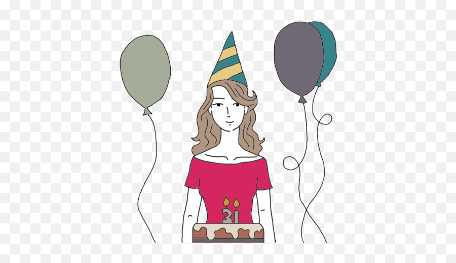 Download Hd Birthday - Cartoon Kitten In A Birthday Hat Emoji,Happy Birthday Hat Png