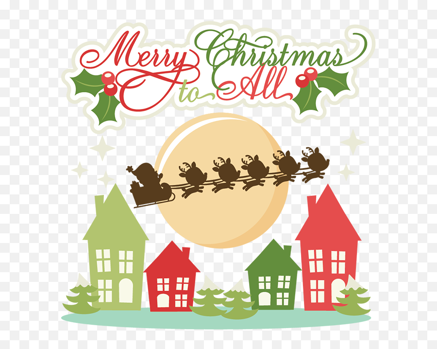 Merry Christmas Clip Art - Merry Christmas Clipart Scrapbook Cute Merry Christmas To All Emoji,Merry Christmas Clipart