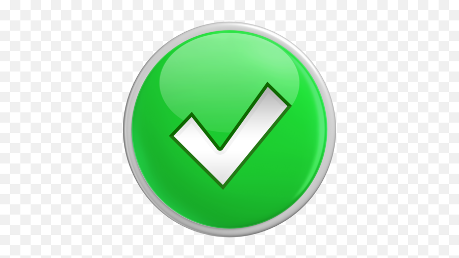 Rouind Checkmark Png Transparent Background Free Download - Green Check Button Png Emoji,Check Mark Png
