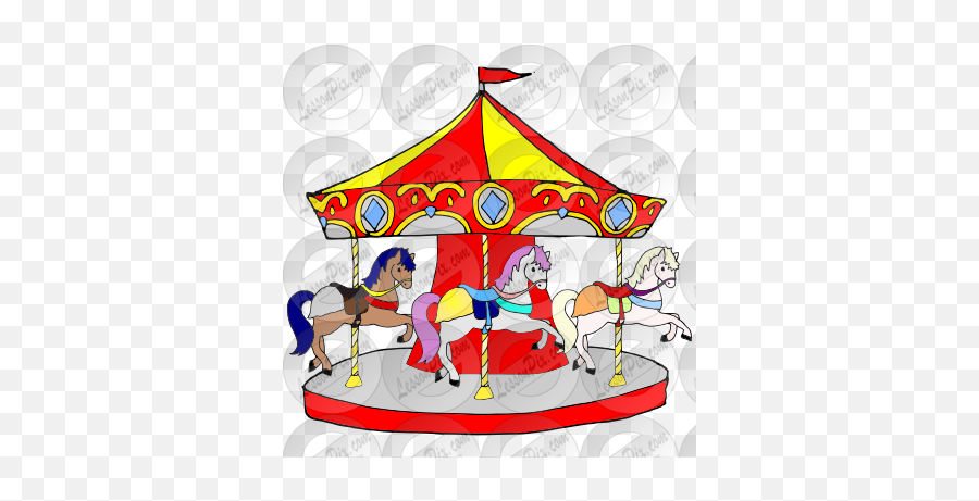 Carousel Picture For Classroom - Child Carousel Emoji,Carousel Clipart