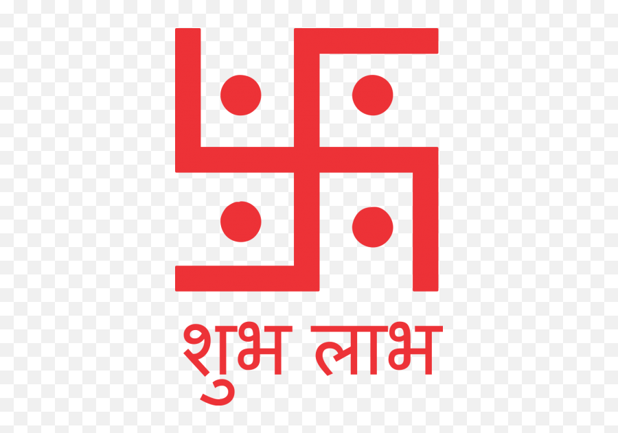 Shubh Labh Swastika Sign Sticker Decal - Symbol Of Shubh Labh Emoji,Swastik Logo