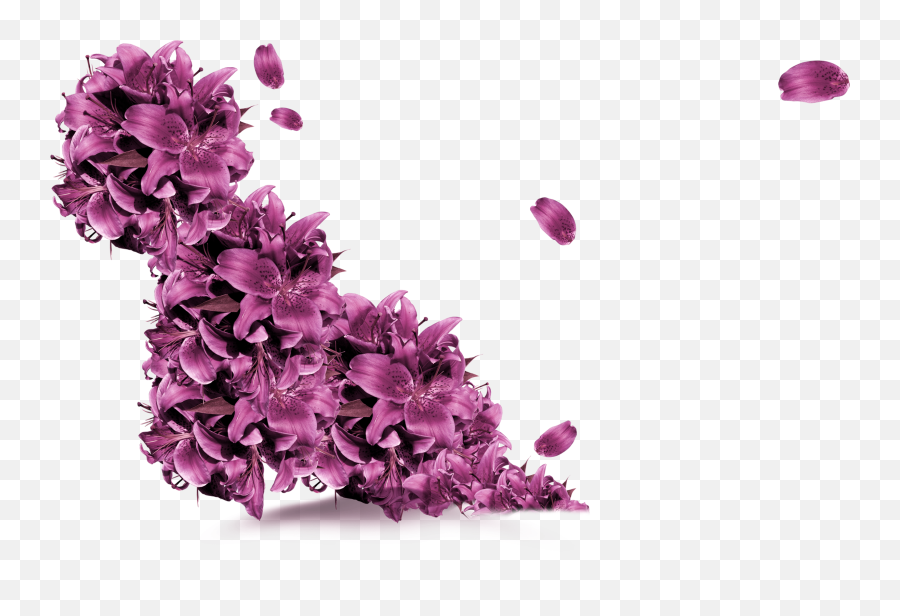 Download Clip Library Stock Purple Flower Flying Decorative Emoji,Flower Petal Png