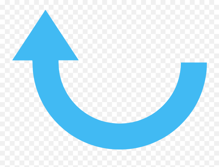 Blue Curved Arrow - Up Transparent Pnggrid Emoji,Down Arrow Transparent Background