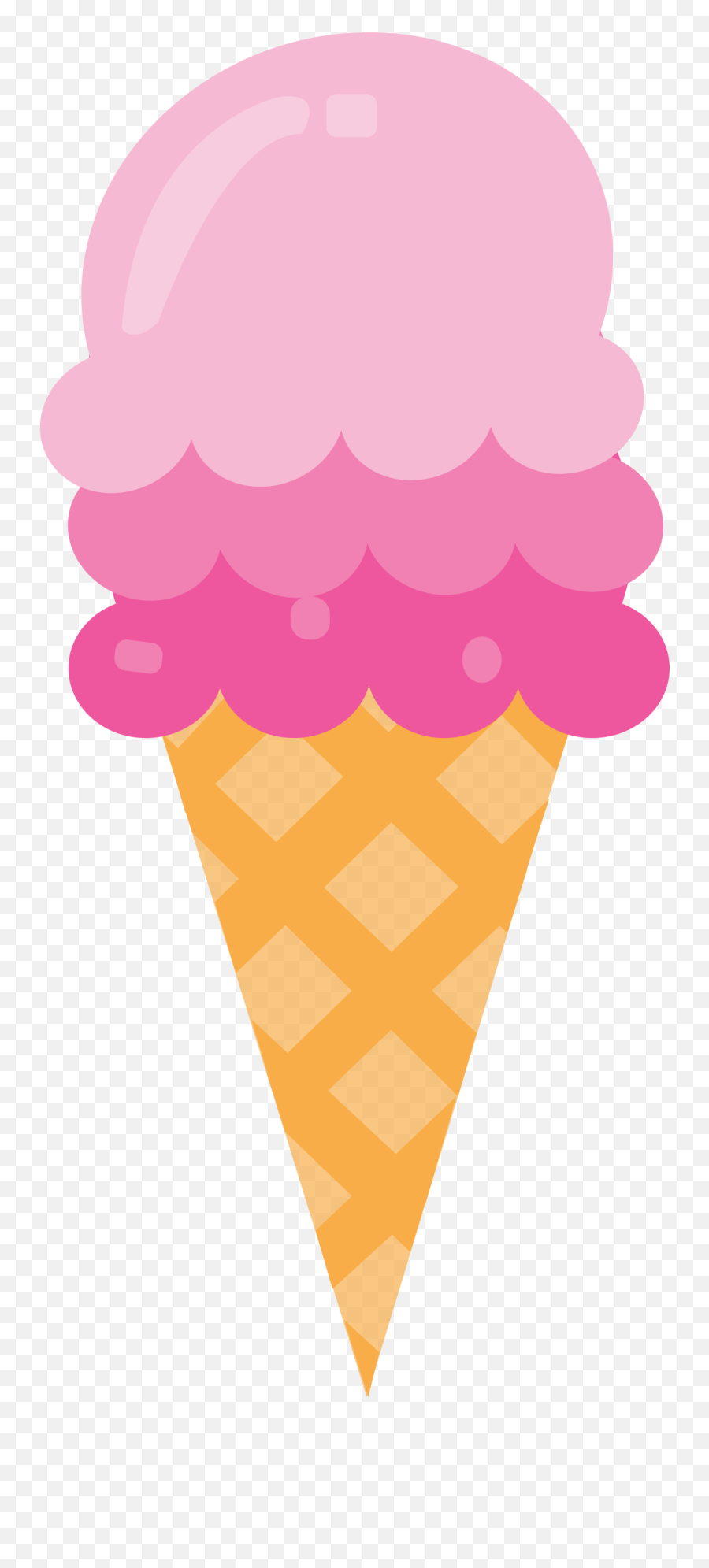 Pink Clipart Ice Cream Cone Pink Ice - Ice Cream Cone Pink Clip Art Emoji,Ice Cream Clipart