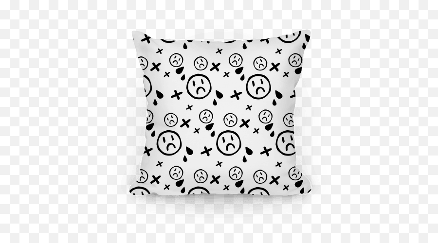 Emo Pattern White Pillows Lookhuman Emoji,Emo Png