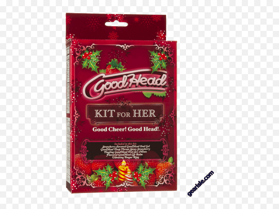 Goodhead Kit For Her Strawberry Mints Lip Balm Vibrating Ring Emoji,Lip Ring Png