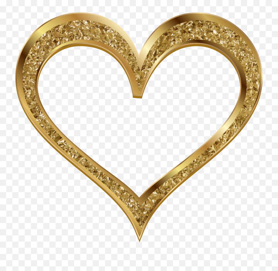 Gold Clipart Gold Heart Transparent Png Emoji,Gold Clipart