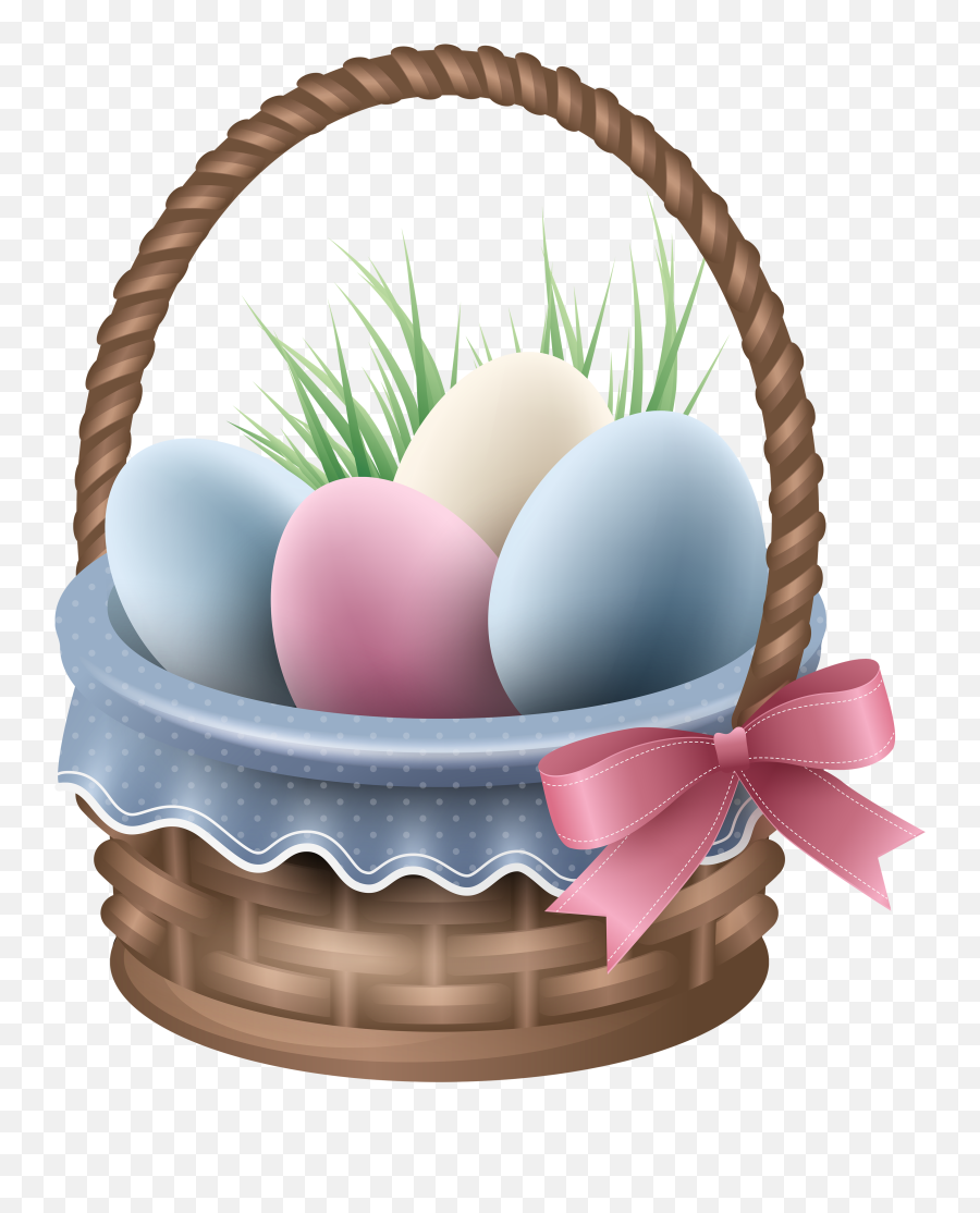 Clipart Easter Easter Basket Picture - Happy Easter Basket Transparent Emoji,Easter Basket Clipart