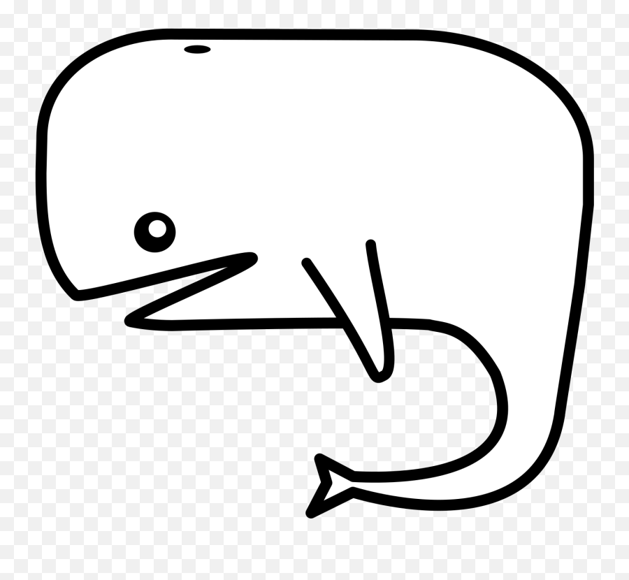 Big Rectangle Whale - Outline Clipart Free Download Dot Emoji,Rectangle Clipart