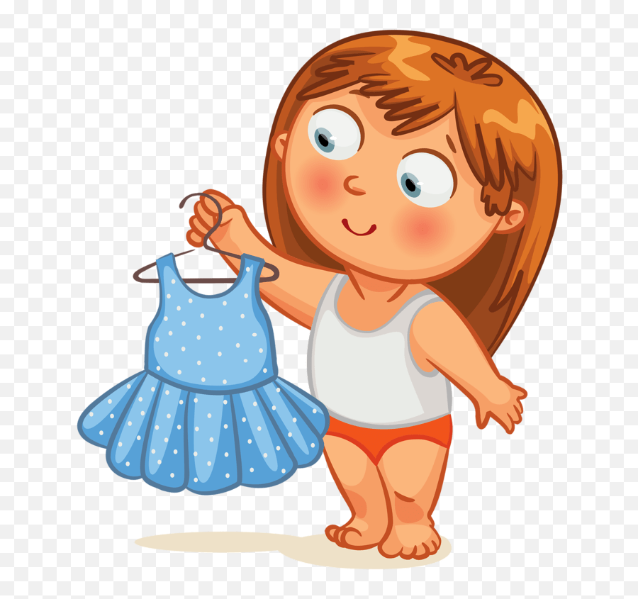 Girl Getting Dressed Clipart - Daily Routine Get Dressed Emoji,Getting Dressed Clipart