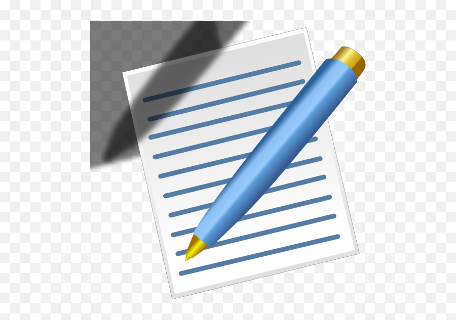 Pen Clipart Png Transparent Png - Paper And Pen Clipart Transparent Background Emoji,Notebook Paper Clipart
