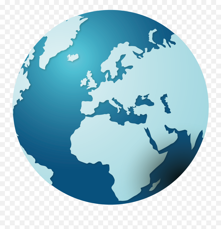 Globe Clipart Png - Globe With Europe Png Emoji,Globe Clipart Black And White