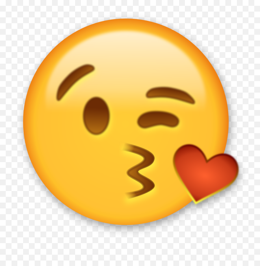 Heart Emoji Png Transparent Background - Kiss Emoji,Heart Emoji Png