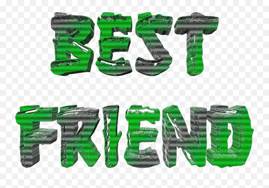 Best Friend Stylized Lettering Clipart - Language Emoji,Best Friend Clipart