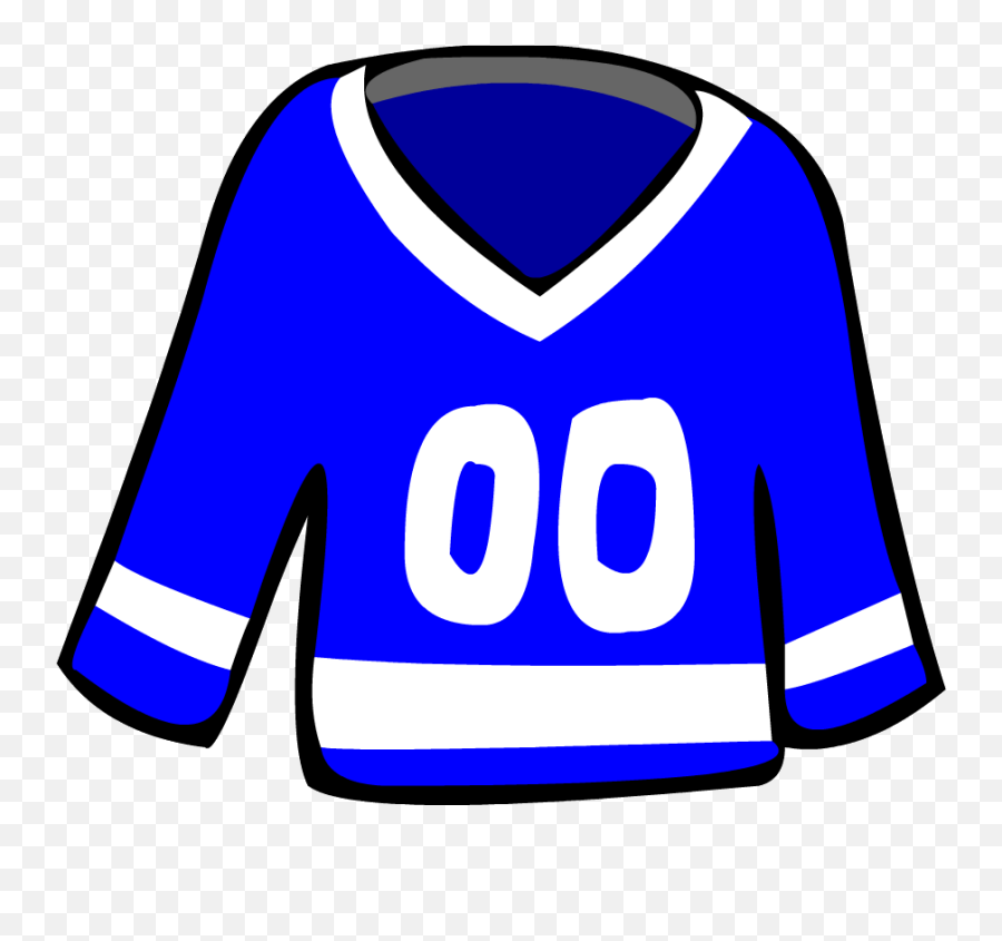 Old Blue Hockey Jersey - Transparent Sports Jersey Clipart Emoji,Jersey Clipart
