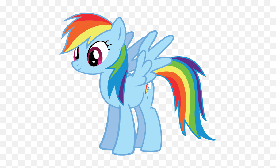 Rainbow Dash Vector Standing Image - My Little Pony Png Emoji,Rainbow Dash Transparent