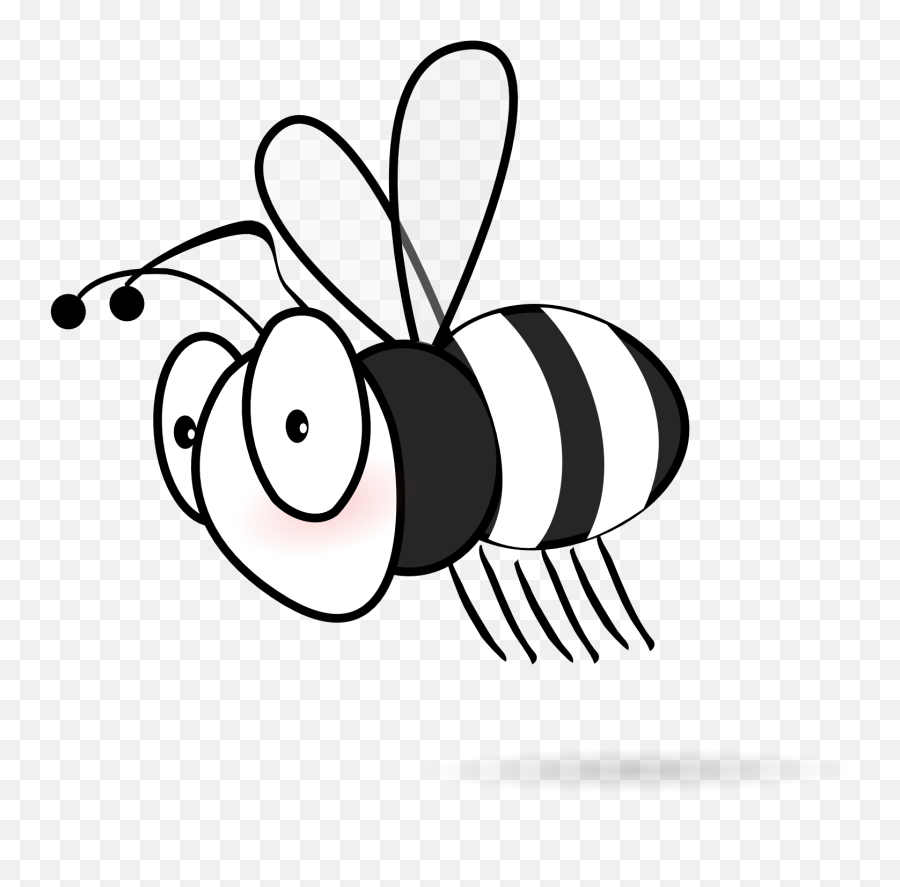 Bee Clipart Black And White - Clip Art Of Bee Black And White Emoji,Bee Clipart