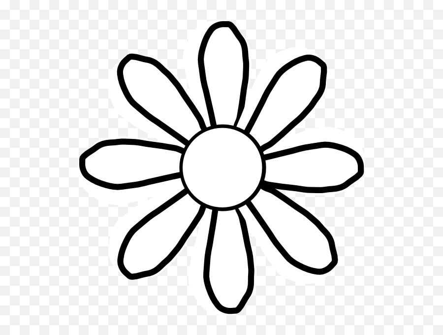 Free Spring Black And White Clipart - Flower Traceable Emoji,Spring Clipart Black And White