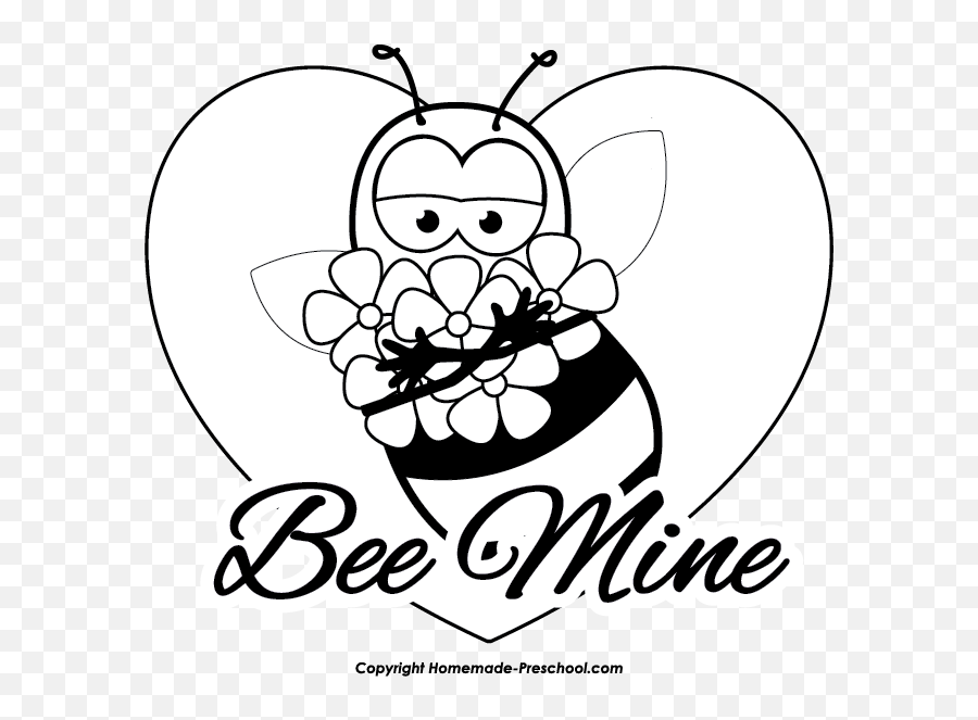 Free Bee Clipart Bee Clipart Bee Clip Art - Bee On A Flower Clipart Black And White Emoji,Free Bee Clipart