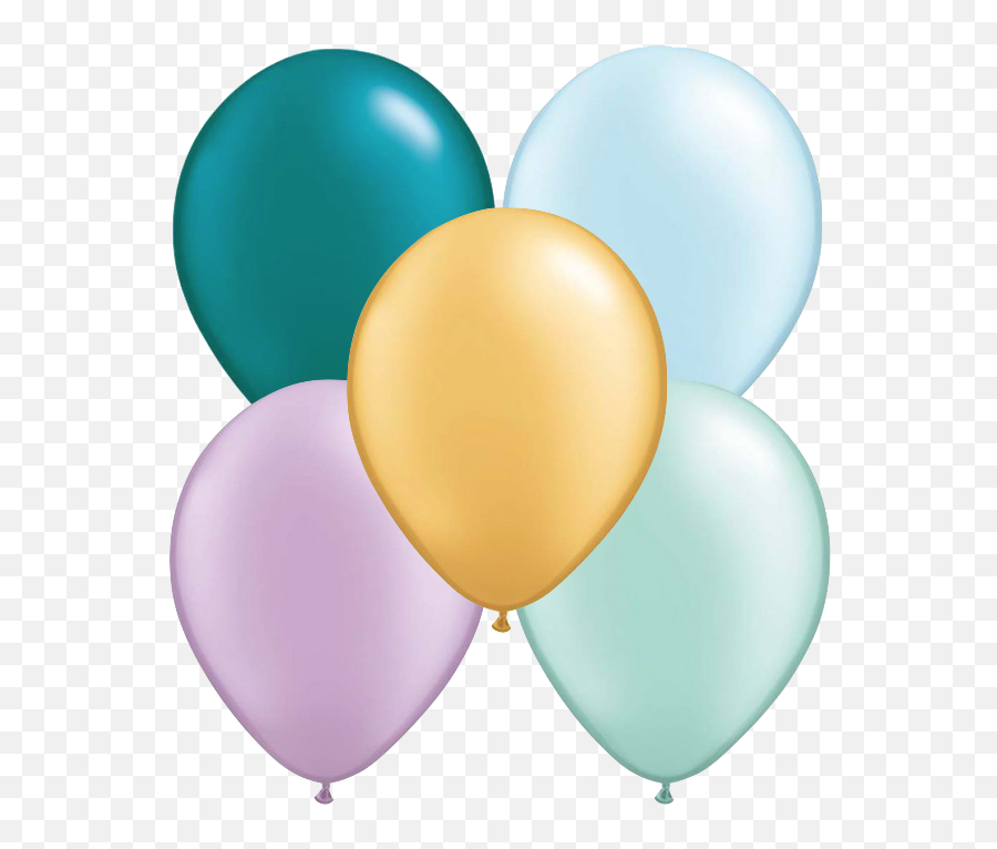 Mini Pearl Mermaid Mix Balloons - Gold Balloons Mermaid Balloon Png Emoji,Gold Balloons Png