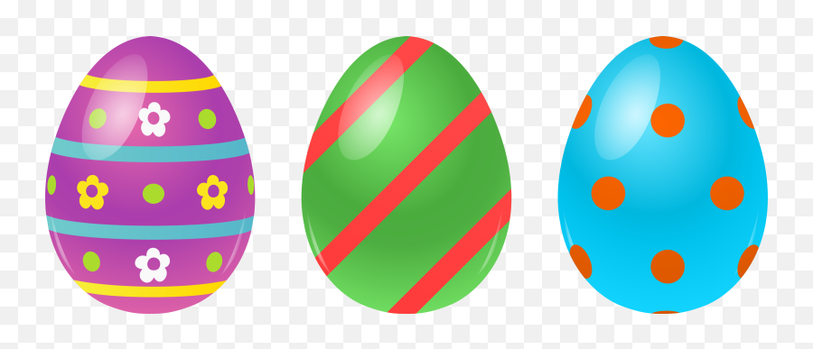 Three Free Easter Clipart Png - Clipart Easter Egg Emoji,Easter Clipart
