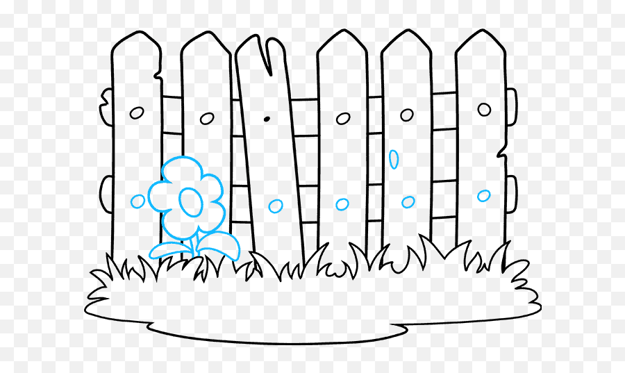 How To Draw A Fence - Really Easy Drawing Tutorial Emoji,White Picket Fence Png