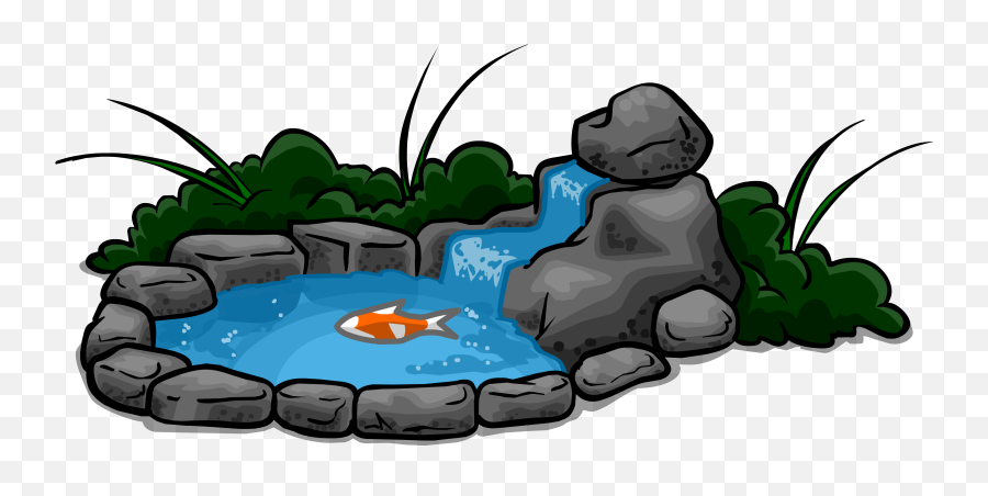 Download Waterfall Pond Sprite 004 - Drawing Emoji,Pond Clipart