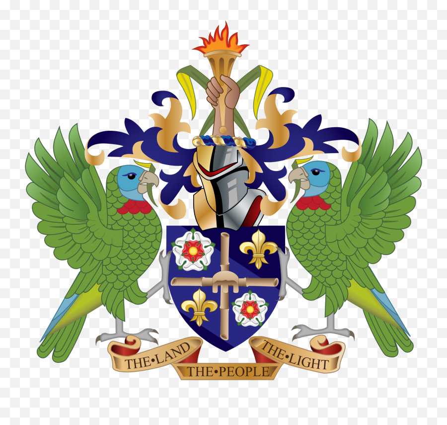 Government Clipart Government Person - Coat Of Arms Of Saint St Lucia Coat Of Arms Emoji,Government Clipart