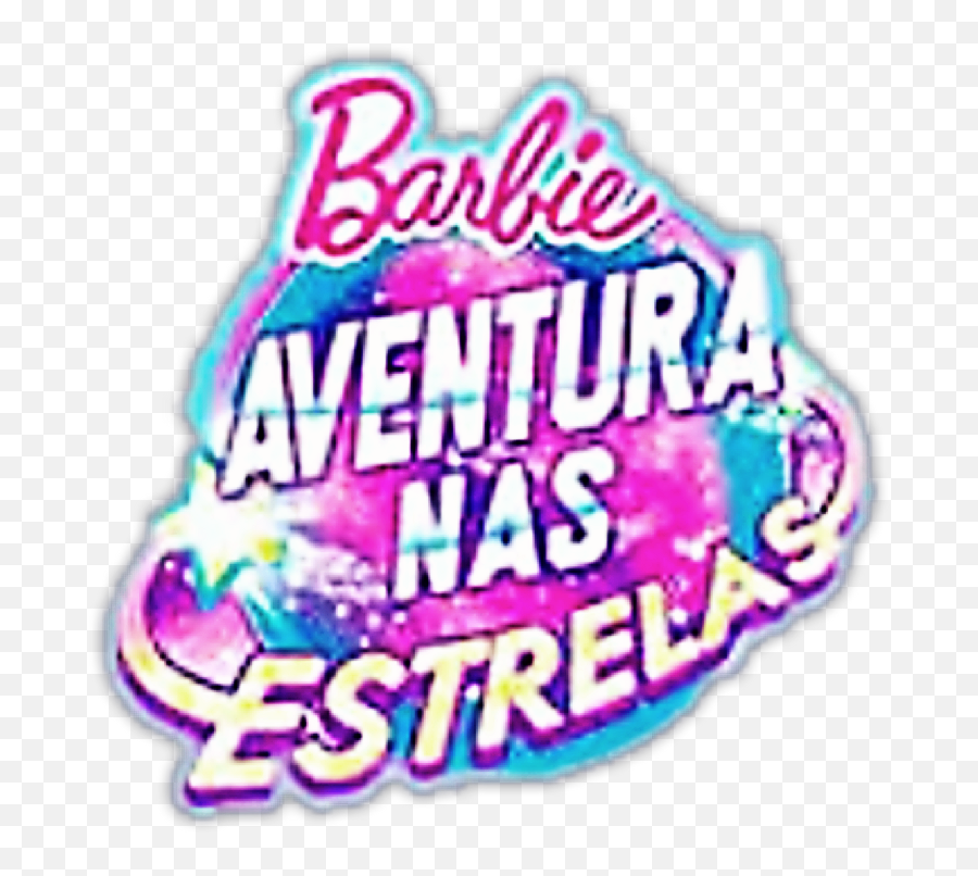 Logo Do Filme Barbie Aventura Nas Estrelas Clipart - Full Barbie Emoji,Barbie Logo