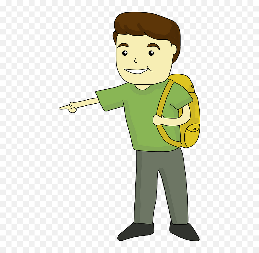 Schoolboy Pointing Finger Clipart - Boy Pointing Clipart Png Emoji,Finger Clipart