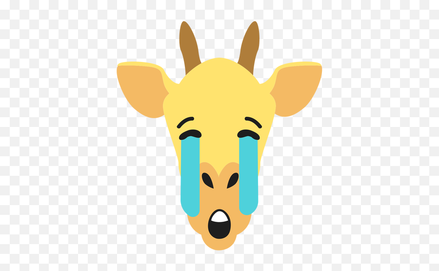 Giraffe Muzzle Sad Flat Sticker - Sad Giraffe Png Emoji,Sad Png