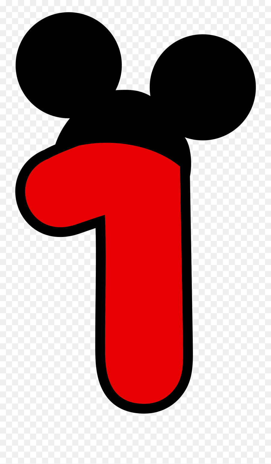 One Clipart Mickey Mouse One Mickey - Mickey Png Emoji,Mickey Mouse Clipart