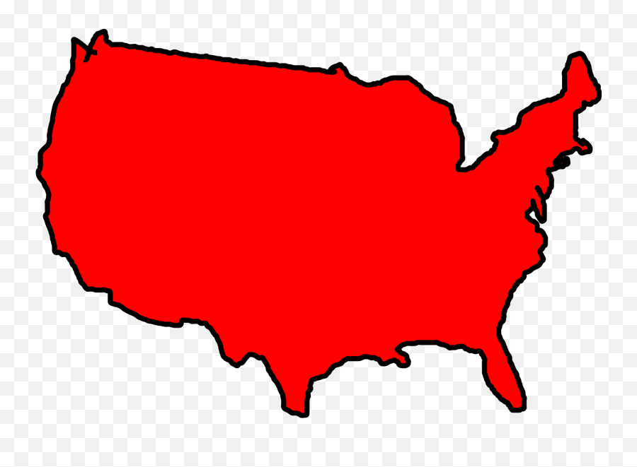 Us Map Clip Art Free - Usa Map Red Png Emoji,United States Clipart