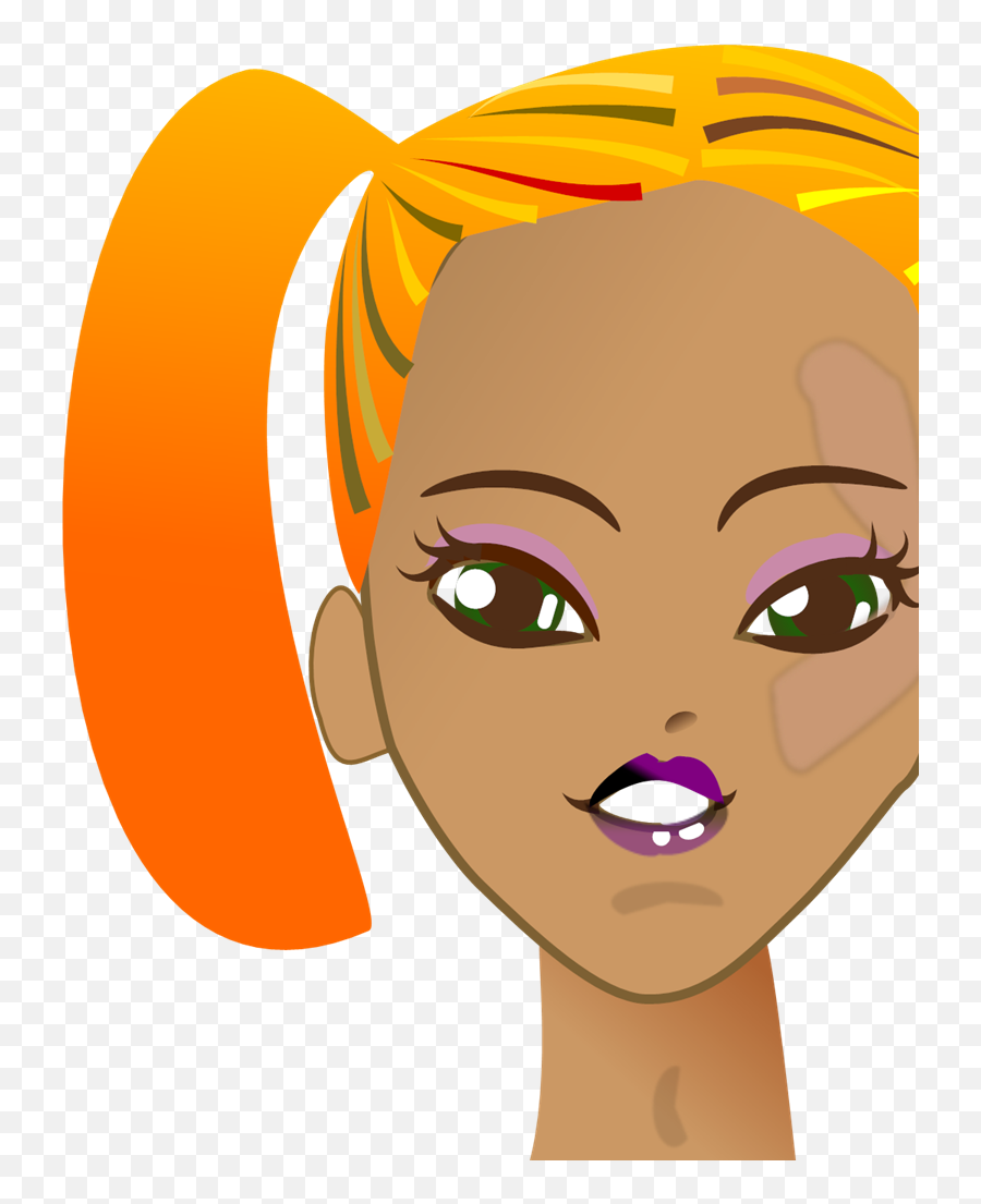 Red Head Teenager Clip Art - Desenho De Bonecas Pra Cosmetico Emoji,Teenager Clipart