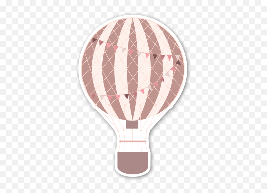 Die Cut Pastel Red Hot Air Ballon U2013 Stickerapp Shop - Cute Hot Air Balloon Sticker Emoji,Pastel Snapchat Logo