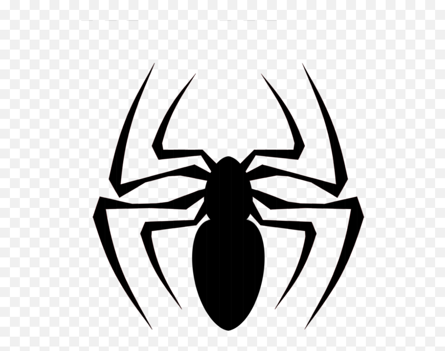 Spiderman Logo Drawing Free Image - Black Spider Png Emoji,Spiderman Logo