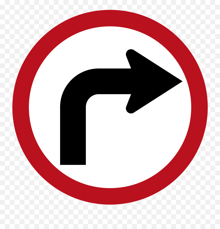 Left Turn Sign Yellow Clipart - Right Turn Sign Emoji,Yellow Clipart