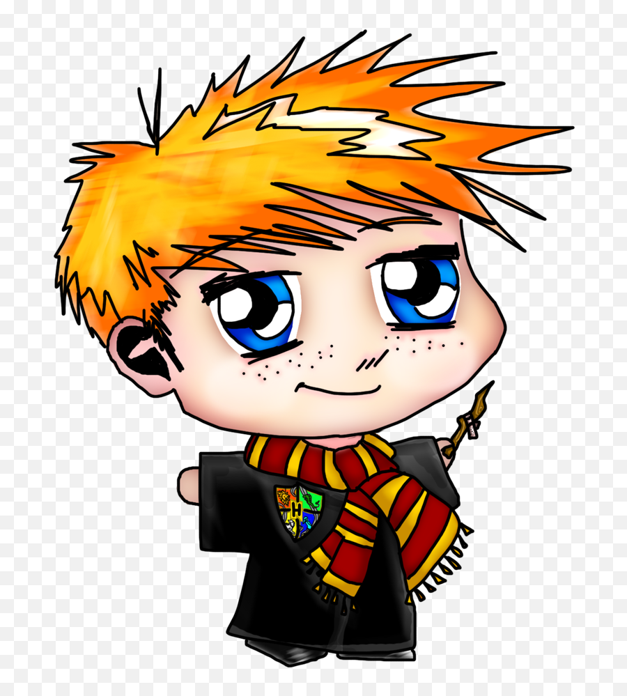 Ron Weasley Harry Potter Drawing Free - Cartoon Png Ron Weasly Emoji,Harry Potter Broom Clipart
